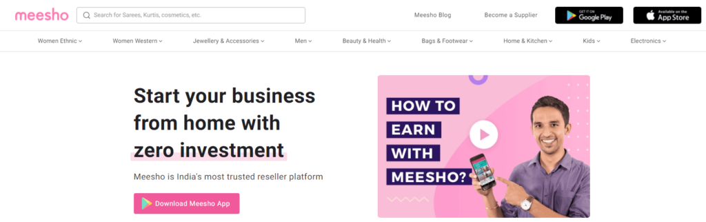 how to start selling on Meesho. start online selling easily through Meesho marketplace.