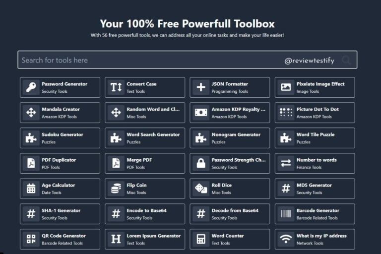 Free Powerful Toolbox for daily use