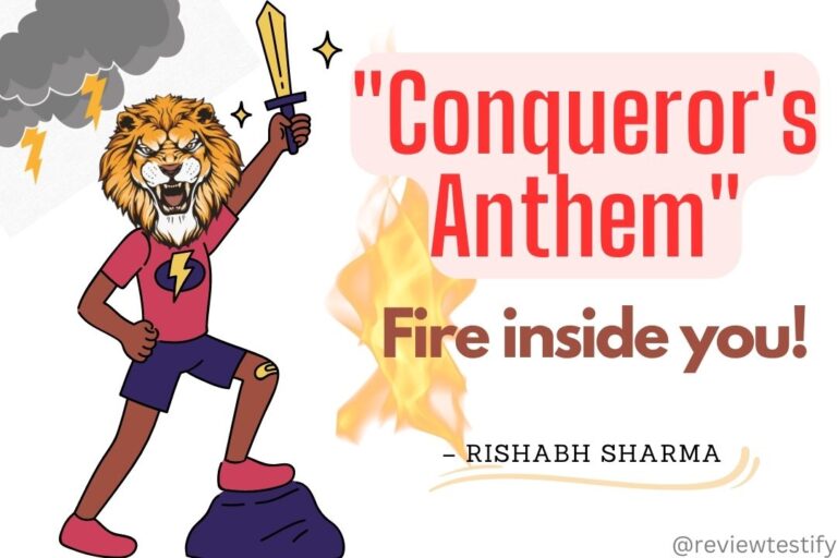Conqueror's Anthem - Fire inside you! is a new poetry by rishabh sharma to uplift you.