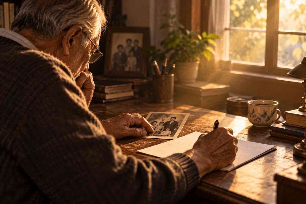 grandfather writing last letter for his son teaching what all he learned this far. a must read article by reviewtestify